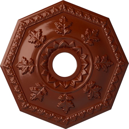 Ekena Millwork Nottingham Ceiling Medallion (Fits Canopies up to 4 5/8"), 18"OD x 3 1/2"ID x 1 1/2"P, Firebrick CM18NTFIF